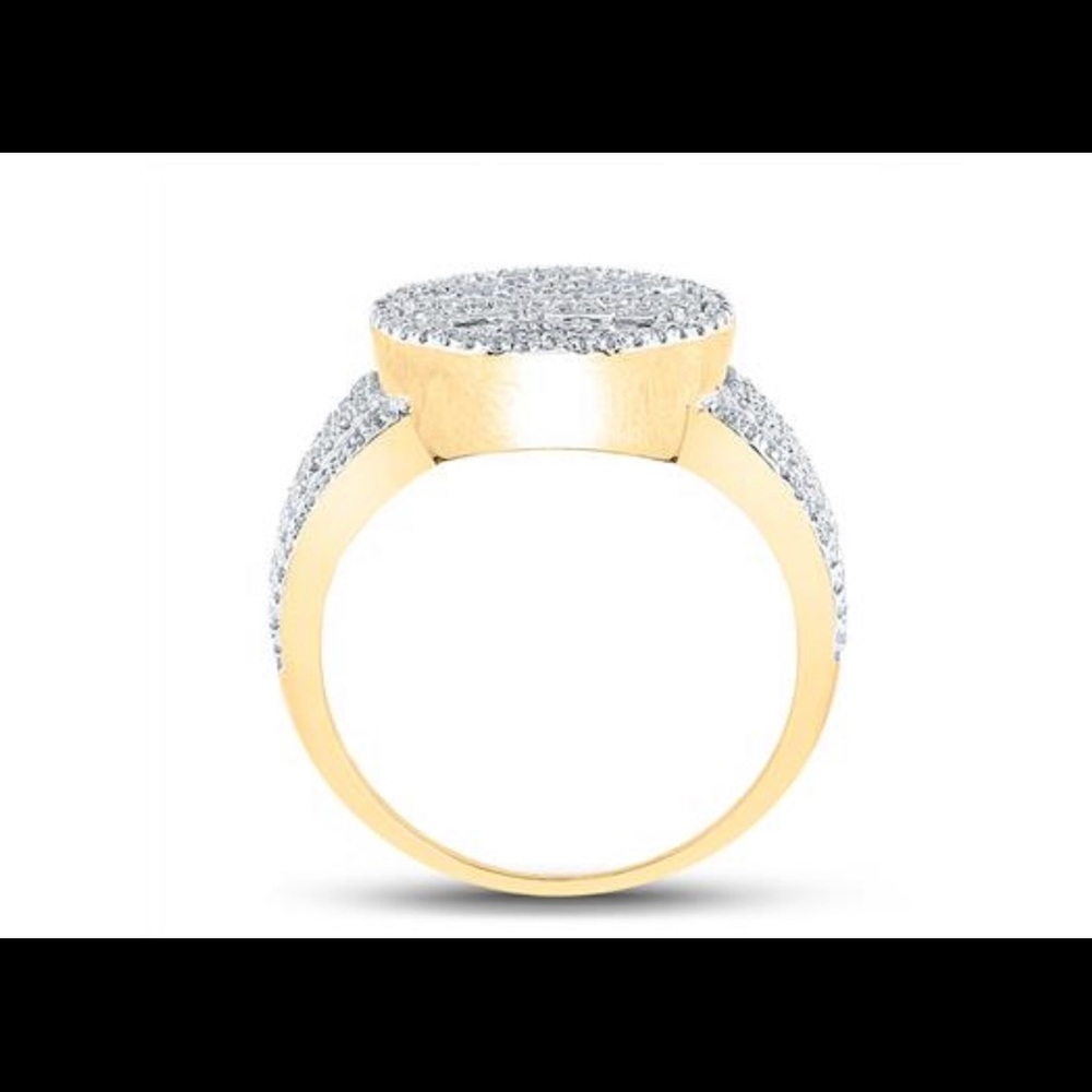 10k solid gold mens real diamond ring FREE POSH AUTHENTICATION + Free appraisal - Picture 2 of 5